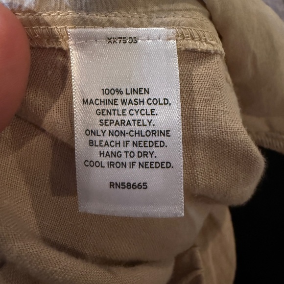 Caslon 100% Linen Cargo Pants - Picture 4 of 4